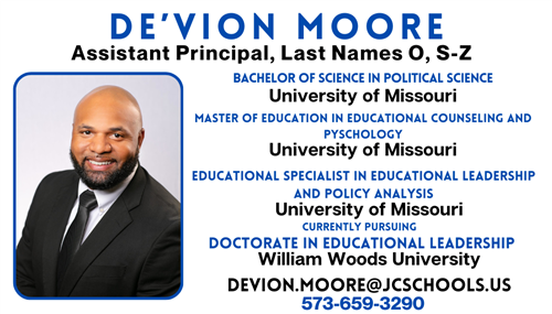 De'Vion Moore, Assistant Principal, Last Names 0, S-Z